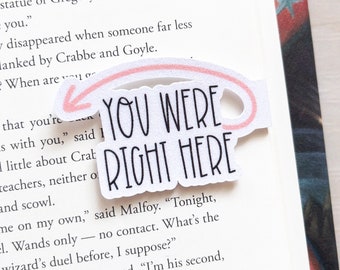 You Were Here Bookmark, magnetic bookmark gift for teachers, bookish gift for her, birthday gift for book lover, bookmark for girls