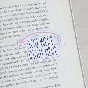 You Were Here Bookmark, magnetic bookmark gift for teachers, bookish gift for her, birthday gift for book lover, bookmark for girls