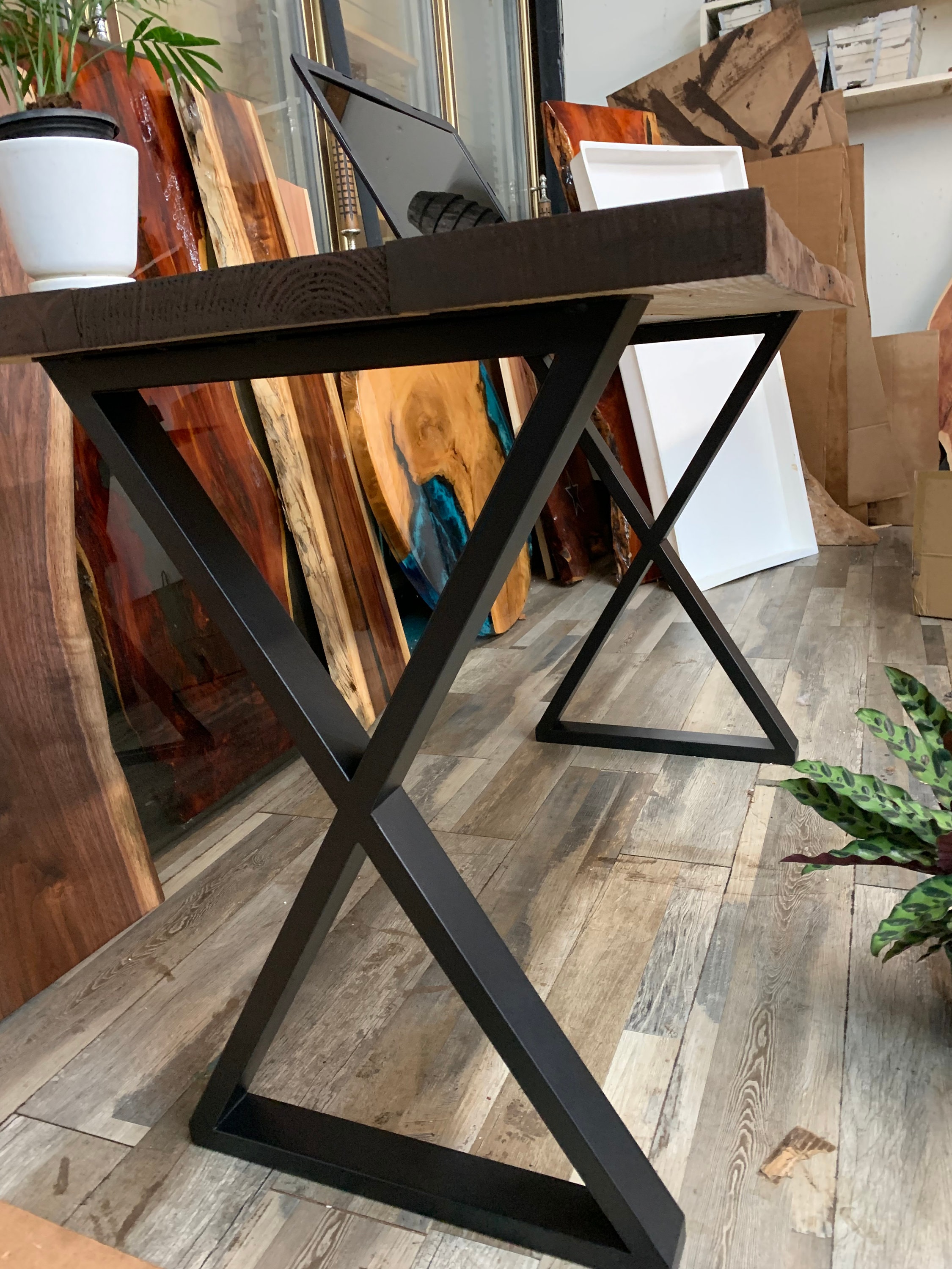 Live Edge Office Desk / Computer Desk, Solid Wood , Custom Wood Slab ...