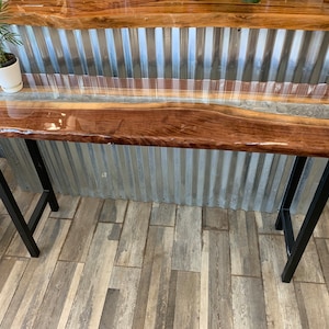 Epoxy River table Walnut Console Table - Custom Handmade Entryway Sofa Table - Rustic Farmhouse -BEST PRICES !