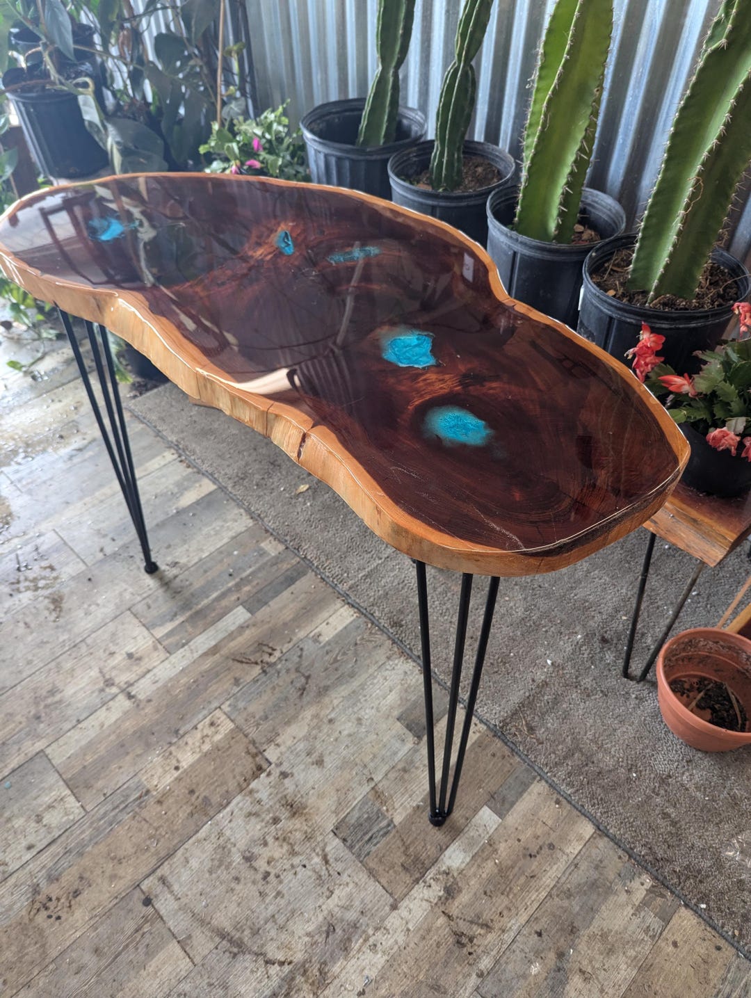 Entryway Table /epoxy /console Table 40" - Custom Handmade Entryway ...