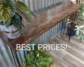 Entryway Table , Console Table Rustic, Country Farmhouse Distressed Wood Barn Board /  Best Prices/ FREE Shipping !
