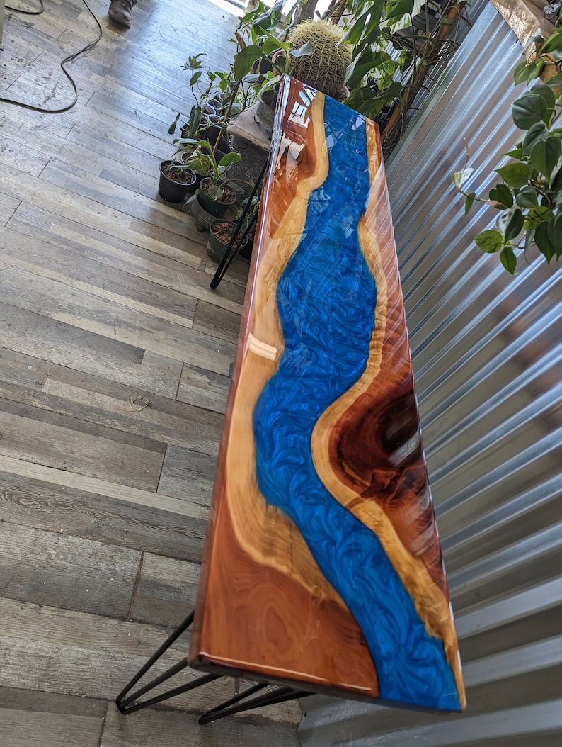 Console Table / Entryway Table / Epoxy River Table- Rustic Farmhouse ...