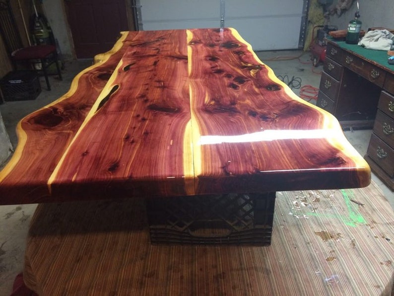 Bar Top Live Edge Epoxy Bar Top Cedar BEST PRICES Etsy