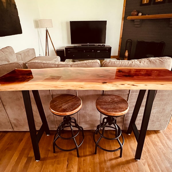 Console Table  /Bar top Live Edge Epoxy Bar top cedar  'The Lisa Edition"  ,,BEST PRICES
