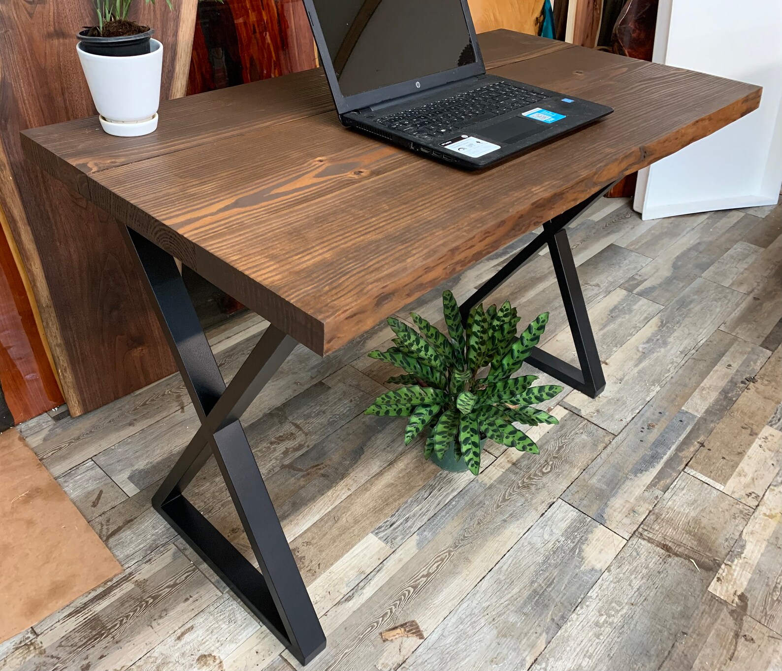 Live Edge Office Desk / Computer Desk, Solid Wood , Custom Wood Slab ...
