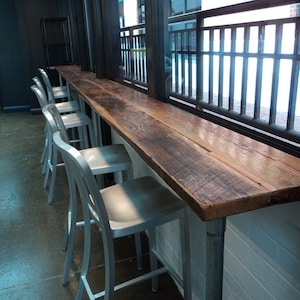 Bar top Live Edge Epoxy Bar  / Distressed wood / rustic BEST PRICES !