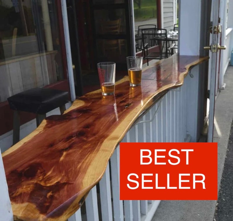 Bar Top Live Edge Epoxy Bar Top Cedar BEST PRICES Etsy