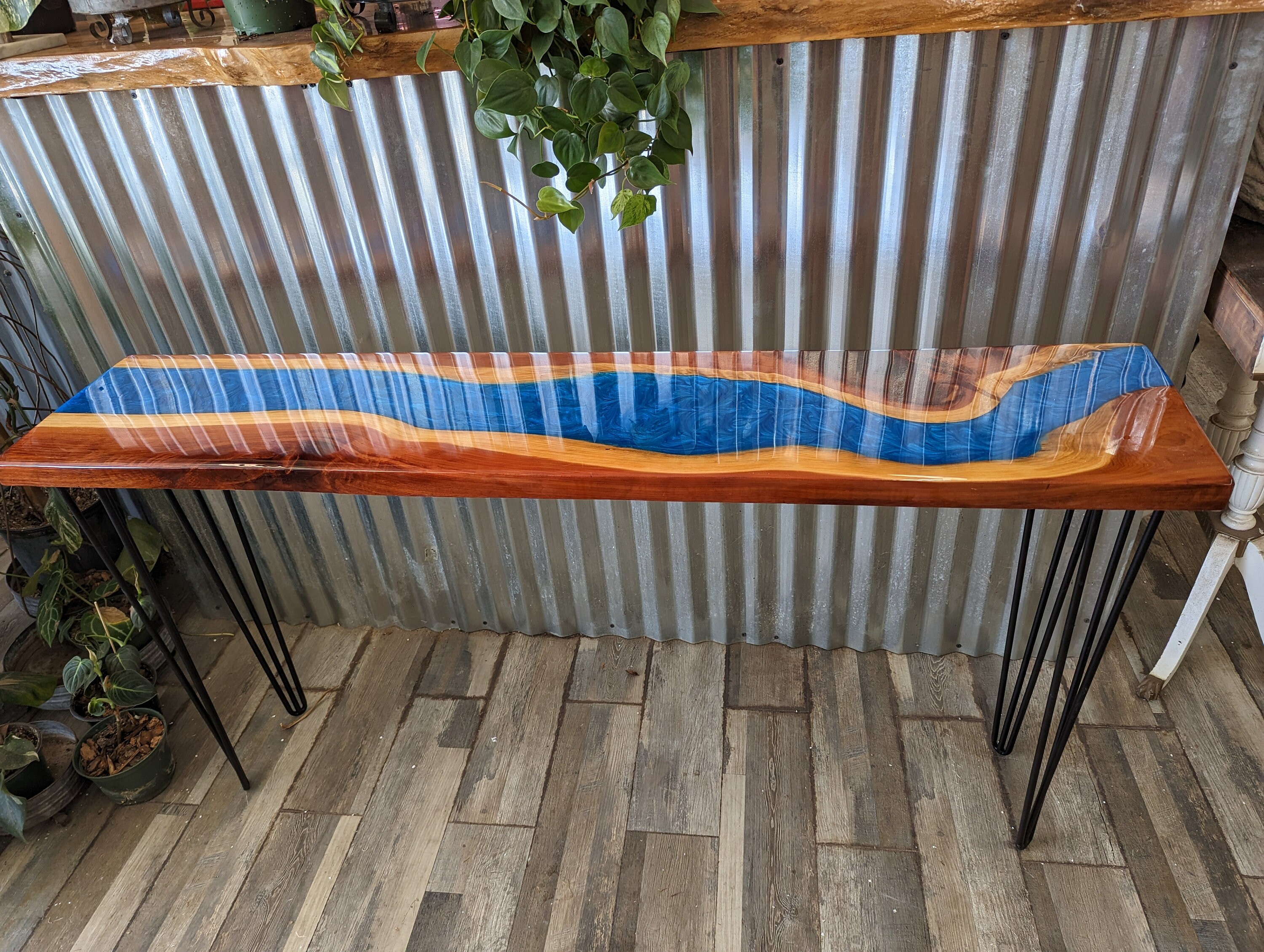 Console Table / Entryway Table / Epoxy River Table- Rustic Farmhouse ...