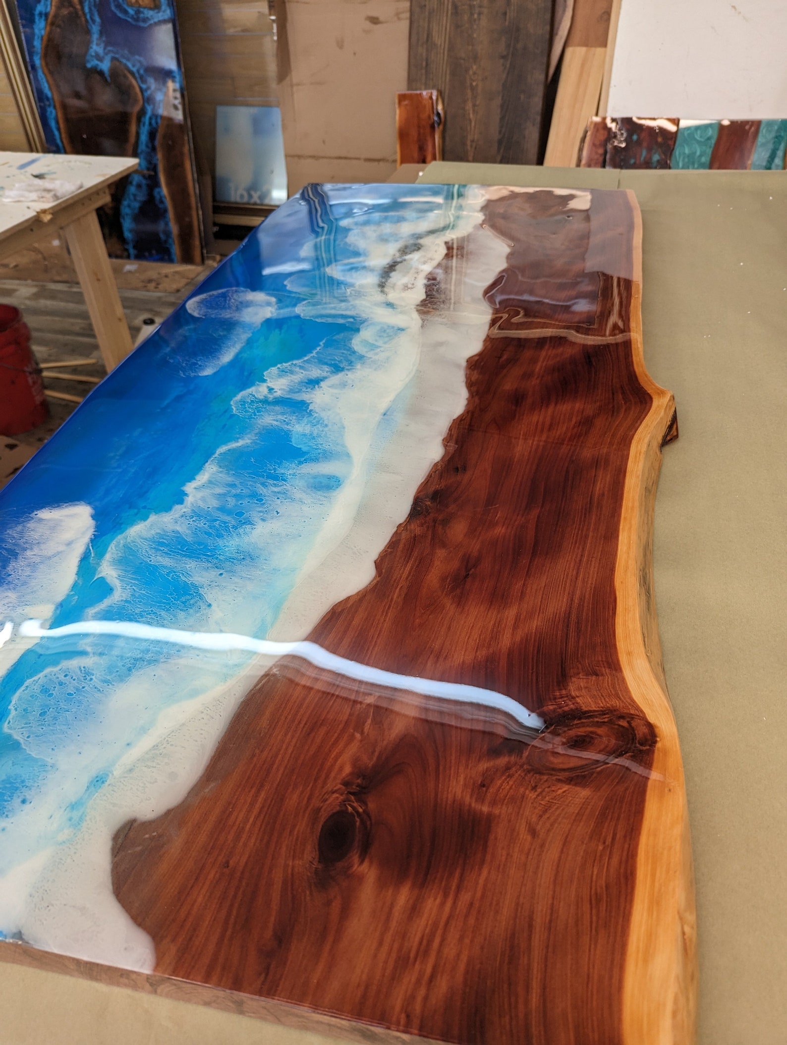 Ocean Epoxy Table / Console / Entryway Epoxy Coffee Table … Beautiful ...