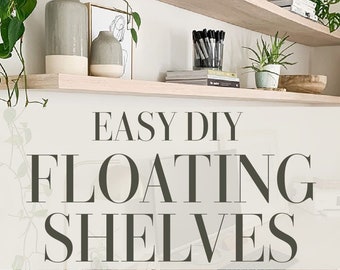 Floating Shelf for DIY Floating Shelving, Blank Rustic Shelf, Cut to Size, Unstained Wooden with brackets, you finish