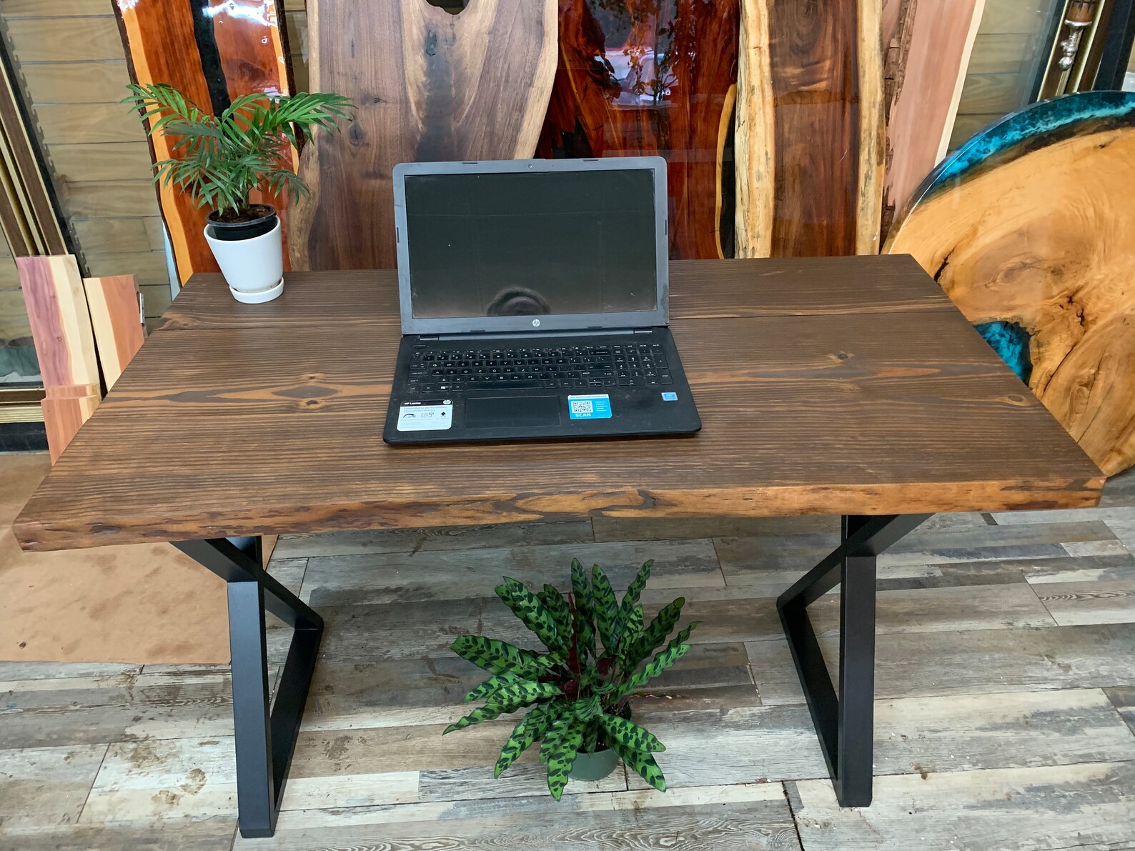 Live Edge Office Desk / Computer Desk, Solid Wood , Custom Wood Slab ...