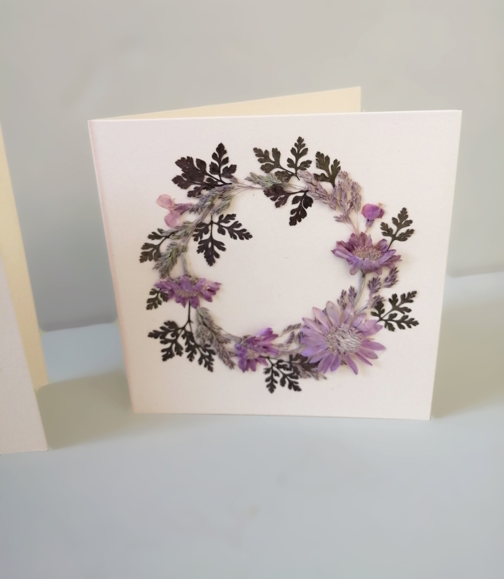 Pressed flower cards Etsy