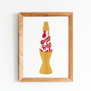 Stay Groovy Illustration DIGITAL Print | Lava Lamp Print | Retro 60s 70s Print