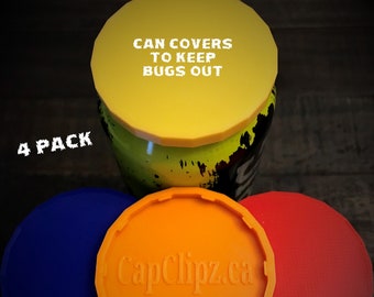 Bug-Proof Beverage Can Cover: Covers 4 cans