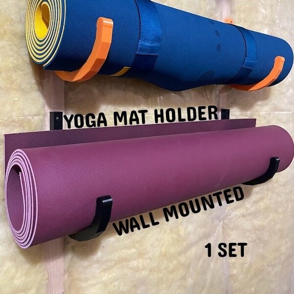 Yoga Mat Wall Holder Etsy