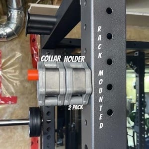Barbell Collar Holder (Rack Mounted) - 2 PACK (Holds 4 collars)