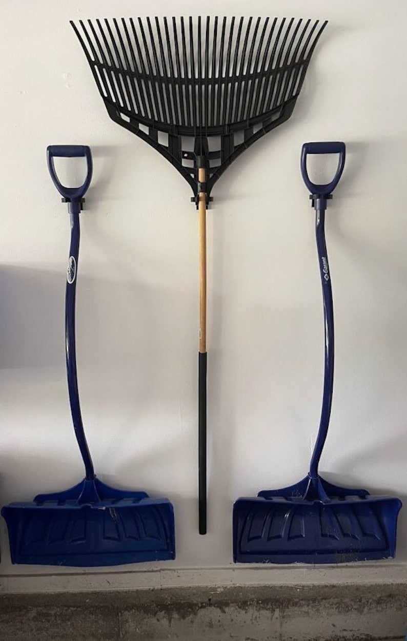 Shovel and Rake Holder wall Mounted 4 PACK holds 4 Items Etsy