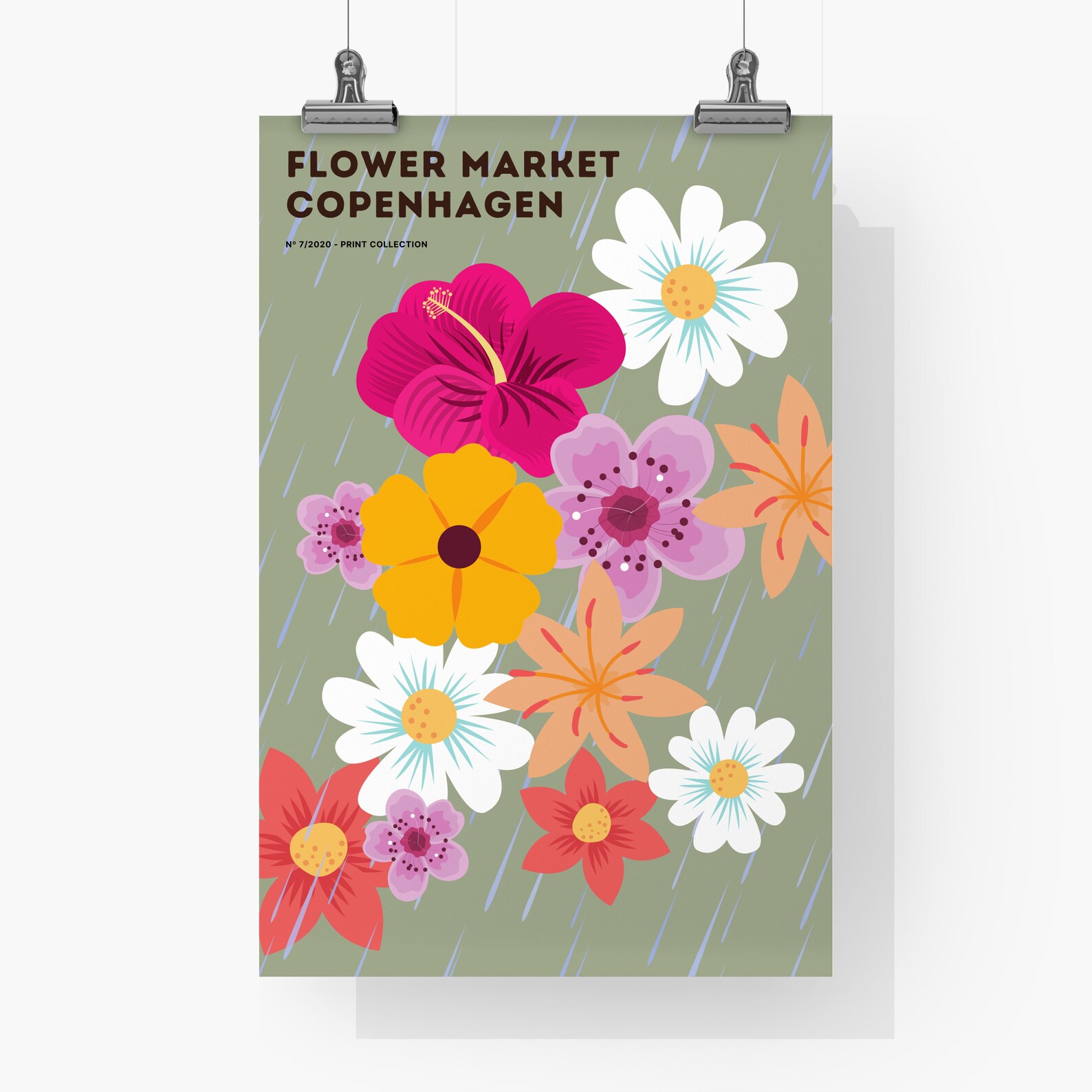 12 Flower Market Print SET of 12, Botanical Poster, Floral Print ...