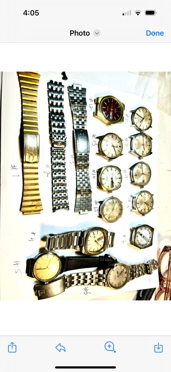 omega lot of vintage watches 4 parts or 4 resisto… - image 8