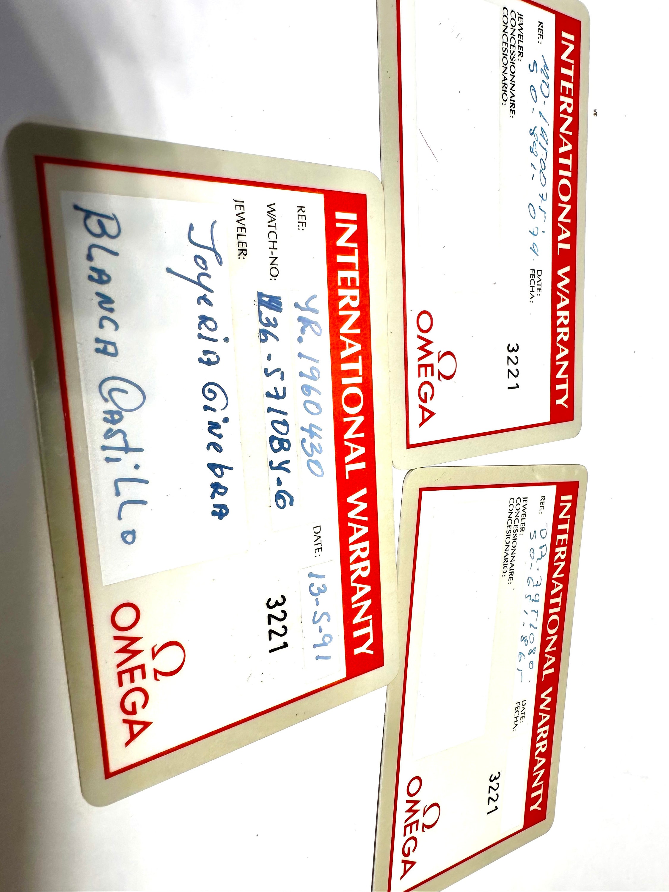 Omega International Warranty Card 3221 - Etsy Omega International Warranty Card 3221 - Etsy