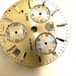 Vintage Tag Heuer link chronograph watch dial