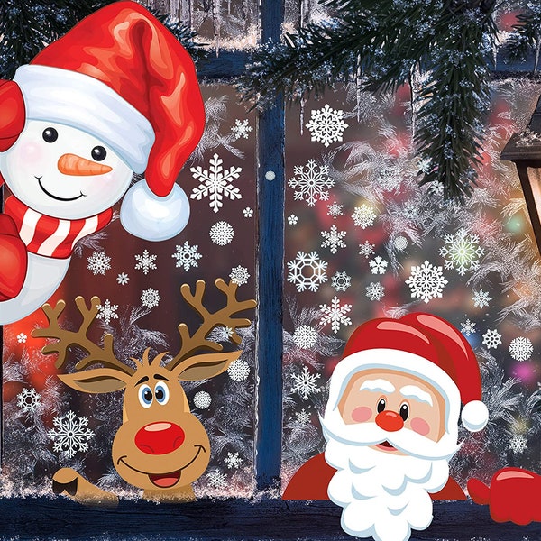 Christmas Window Decorations - Etsy