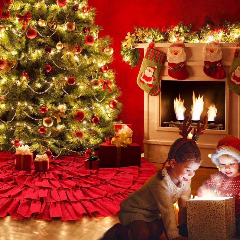 CLEARANCE Christmas Tree Skirt 48 Inch 6 Layer Christmas Etsy