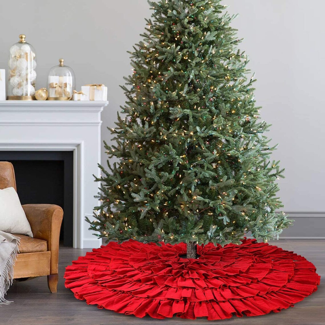 CLEARANCE Christmas Tree Skirt 48 Inch 6 Layer Christmas Etsy