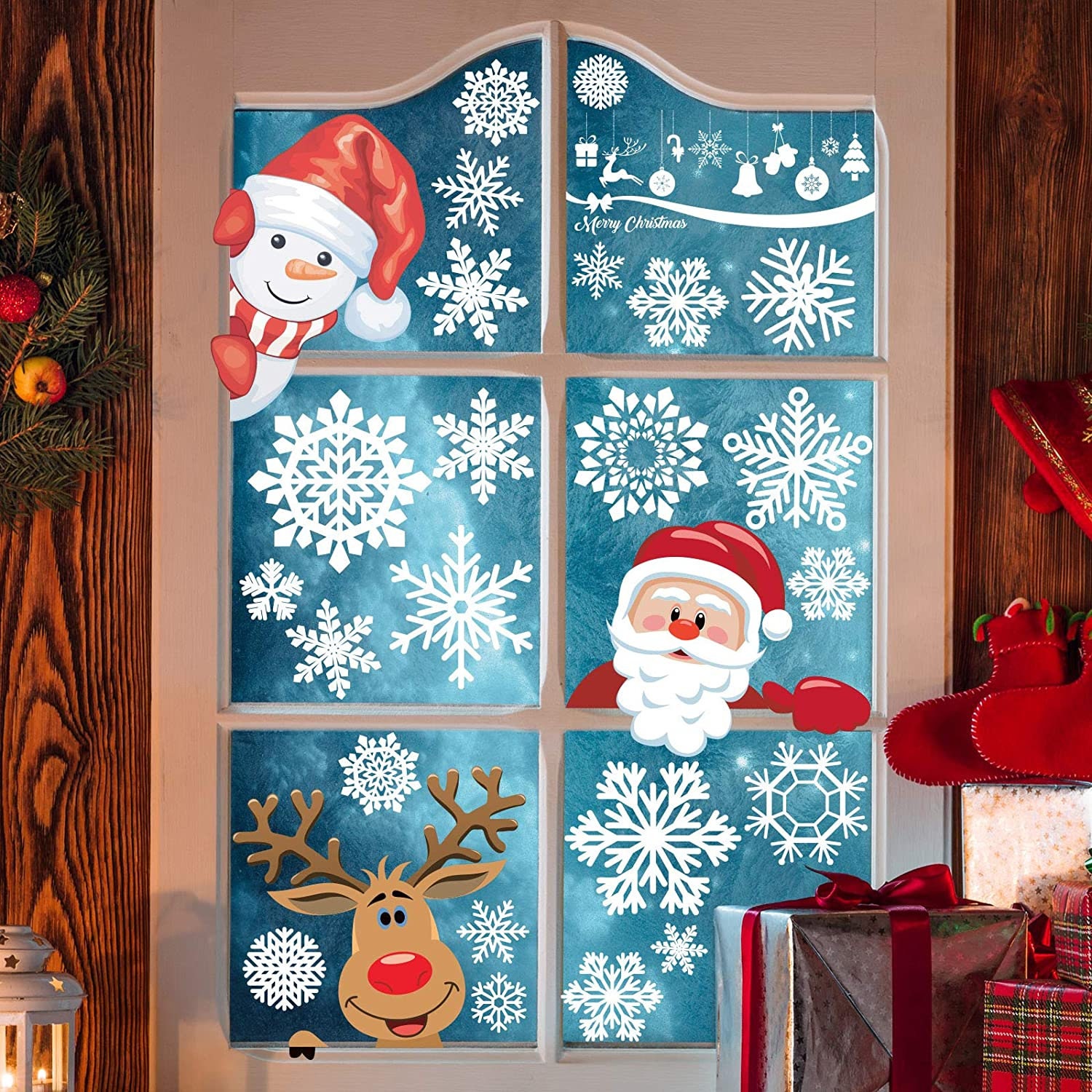 Christmas Window Clings 262 Pcs 8 Sheets Christmas Window | Etsy