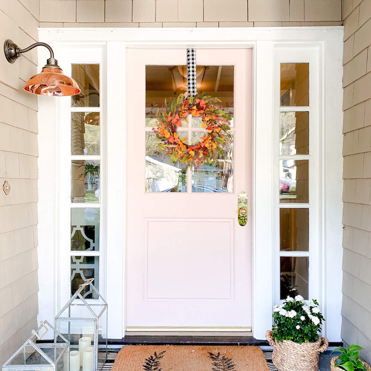 Thanksgiving Wreath Wooden Front Door Decor Turkey Hanger | Etsy