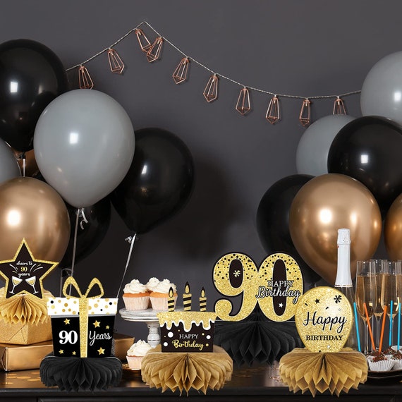 Decoración para pastel de feliz cumpleaños de los años 90, suministros para  tartas de fiesta de los años 90, decoraciones de fiesta de los años 90