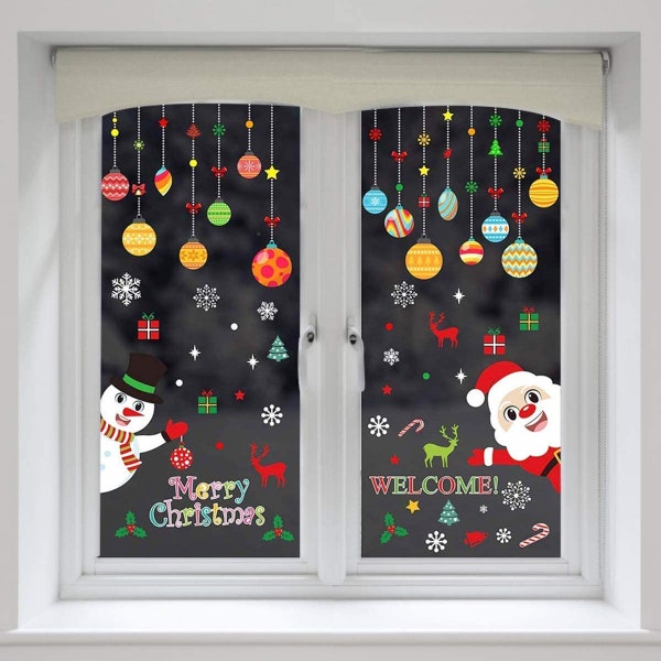 Christmas Window Clings 150 Pcs    Window Decals  Window Sticker  Christmas Decorations  Christmas Window Decorations