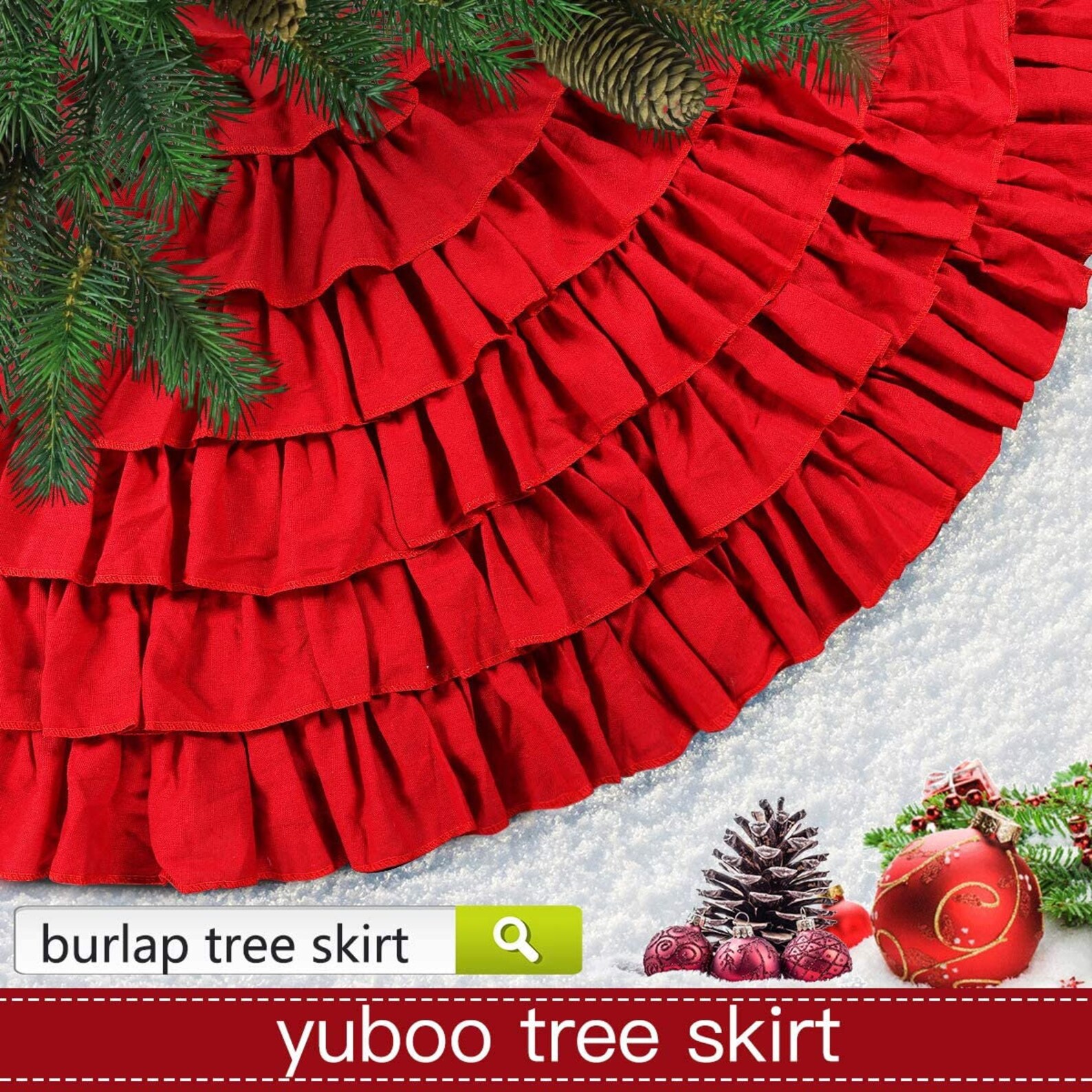 CLEARANCE Christmas Tree Skirt 48 Inch 6 Layer Christmas Etsy