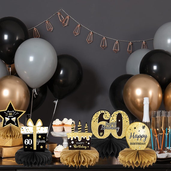 9Pcs 60th Birthday Decoration for Men Women 60th Birthday