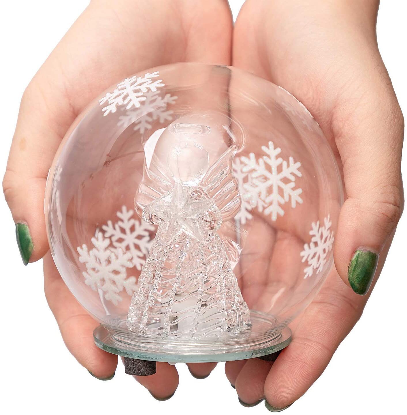 CHRISTMAS CLEARANCE Angel Snow Globe Color Changing LED Etsy