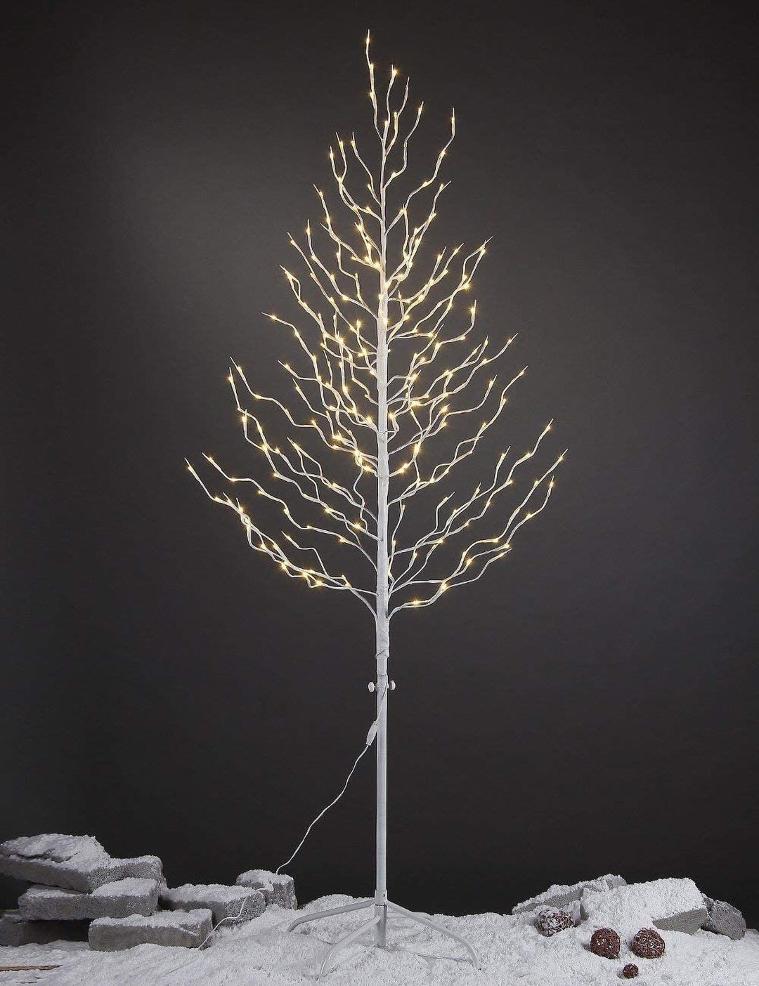 6ft Star Light Prelit Tree Light 240 Warm Light up Tree LED Light Tree