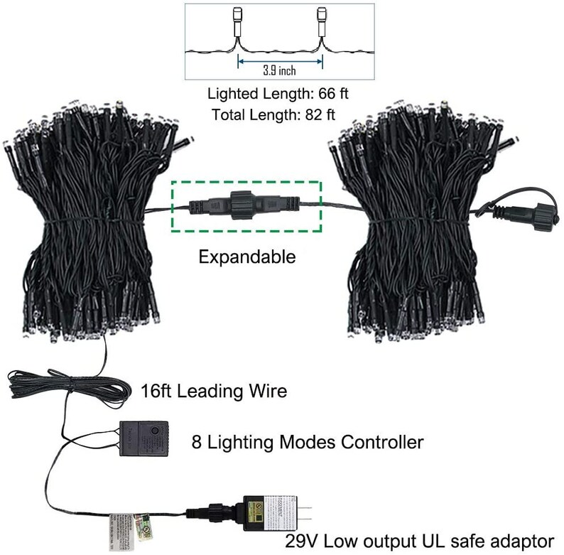 66FT Fairy String 200 LED Lights Christmas Decorations Lights Etsy