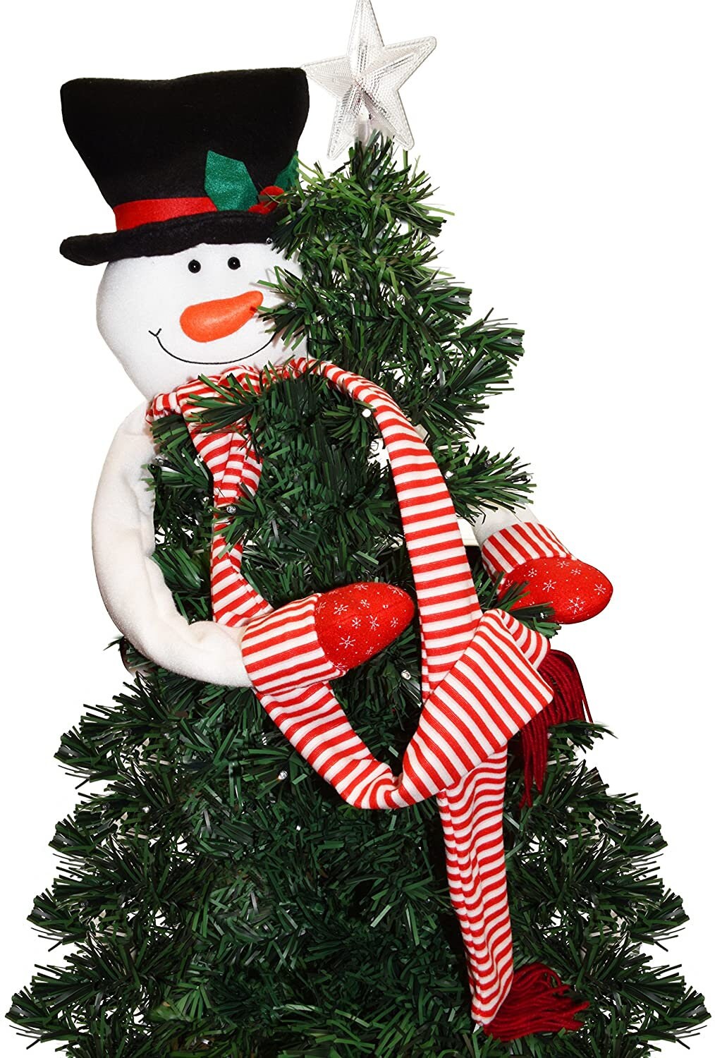 Christmas Tree Topper Snowman Hugger Hat Shawl Poseable Arms Etsy