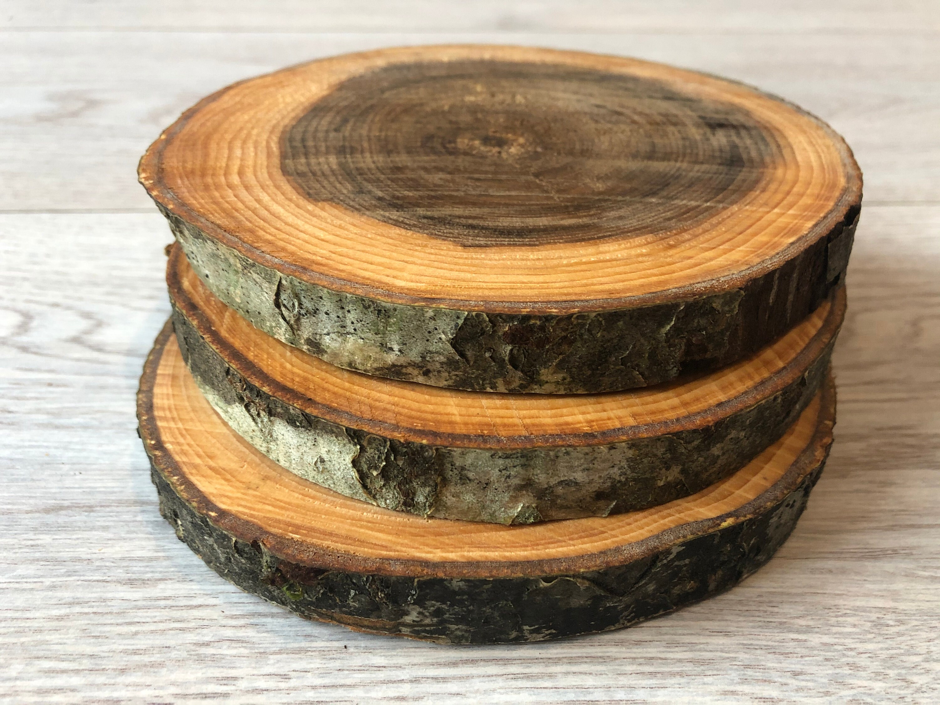 3 PCS 5 inches Apple Tree Wooden Slices Rustic Wood Etsy