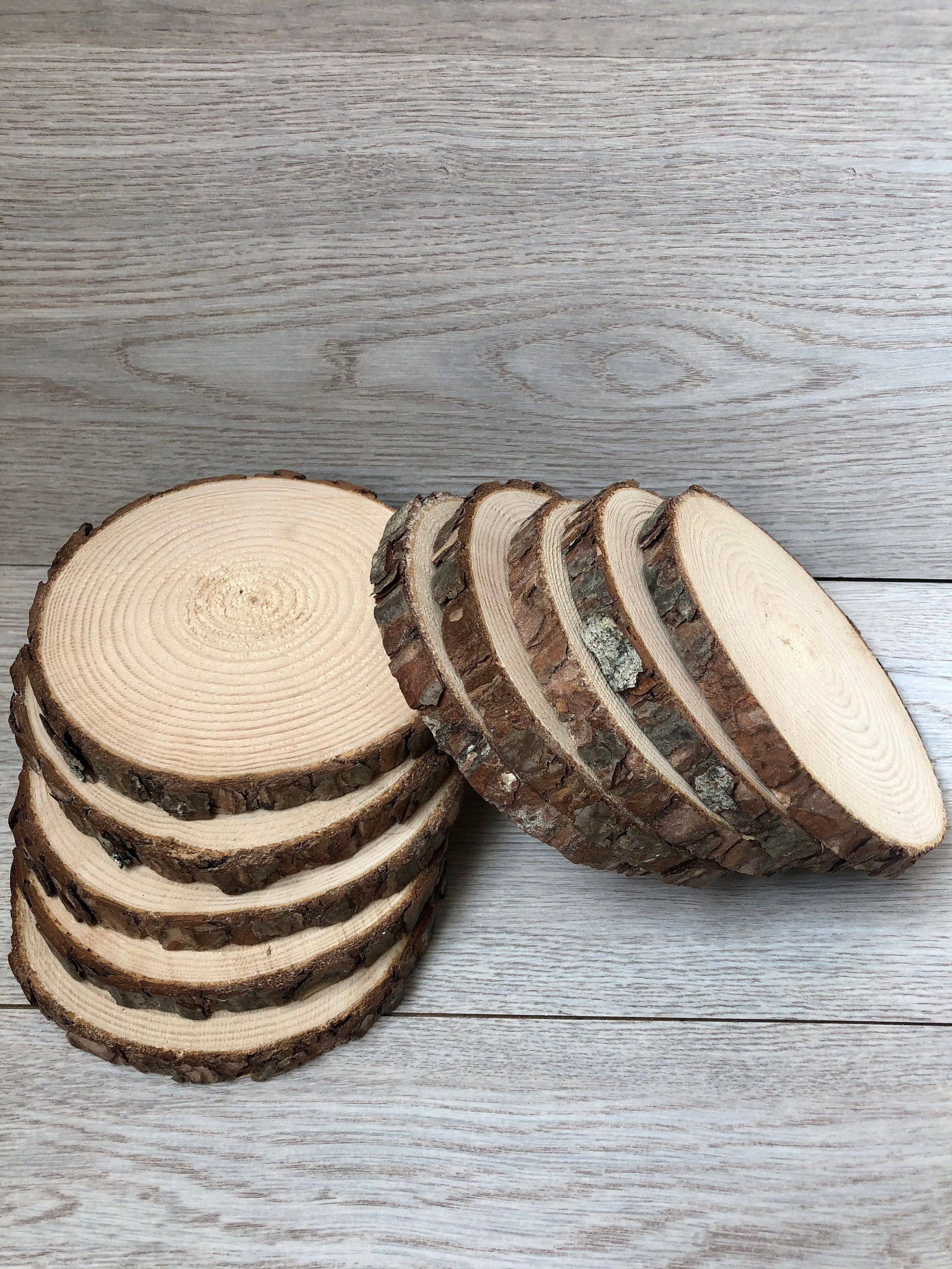 10 PCS 5.5 inches Pine Slices Wooden Slices Rustic Etsy