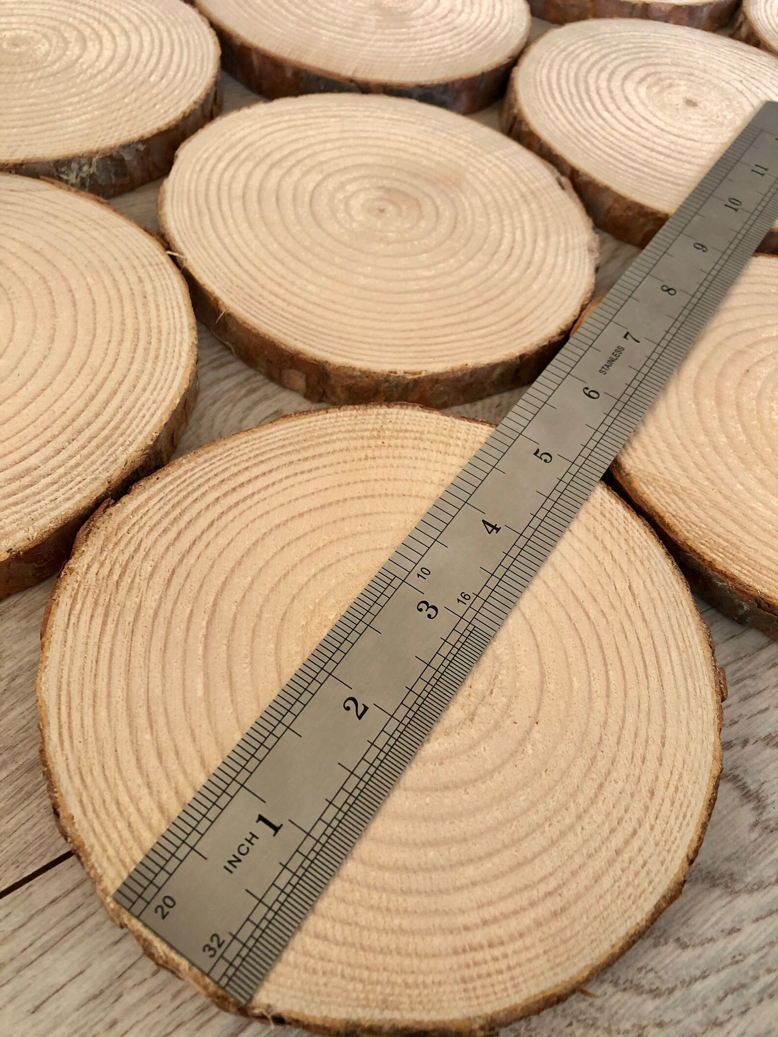 10 PCS 5 Inches Pine Slices Wooden Slices Rustic Wood Slices for DIY