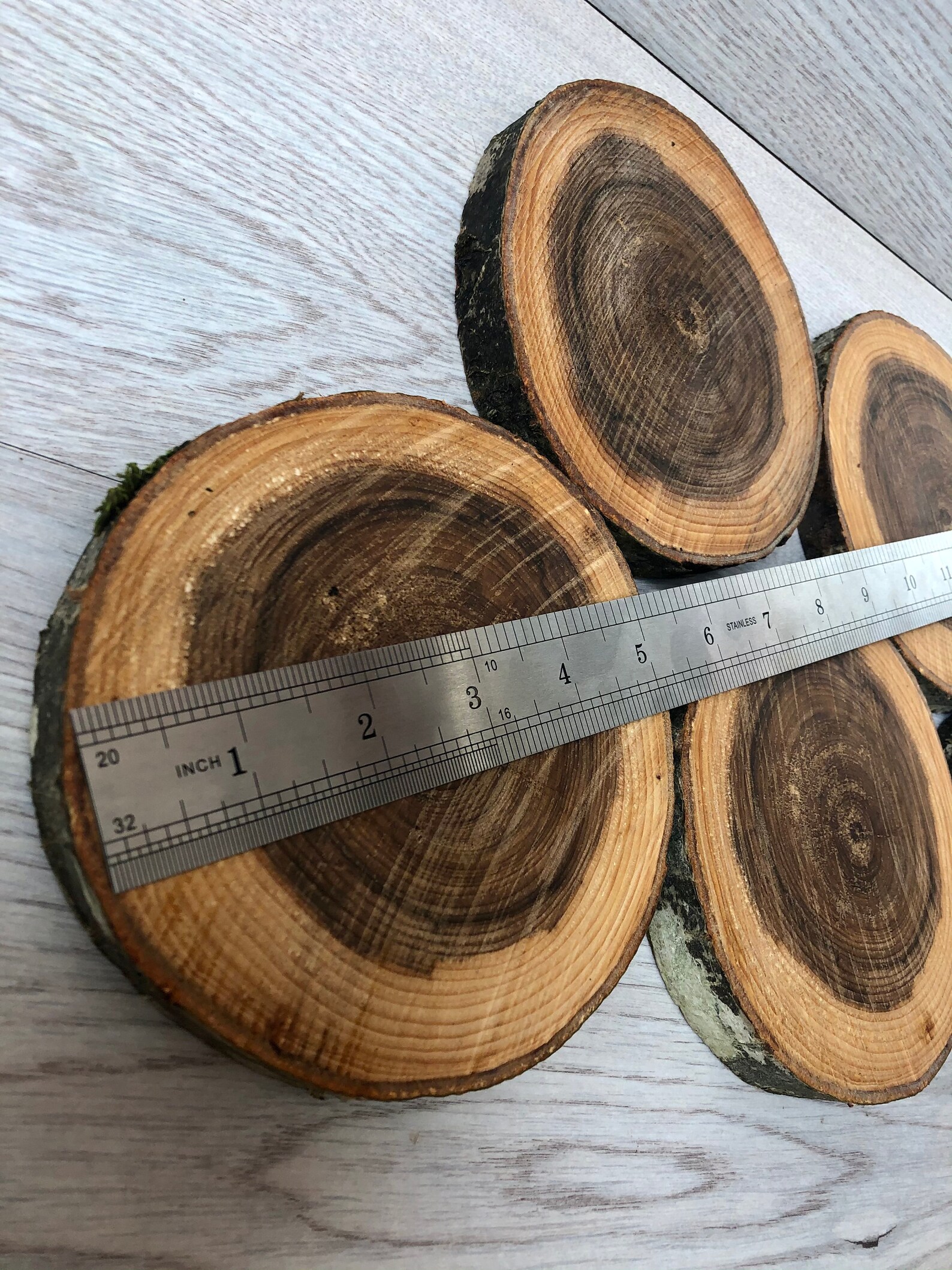 5 PCS 5inches Apple Tree Wooden Slices Rustic Wood Etsy 日本