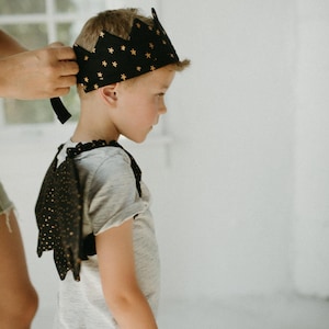 Birthday Crown - Dress Up Prince Crown - Fabric Crown- Play Crown- Play Crown for Boys-Gifts for Kids-Toddler Gifts- Boy Pretend Play