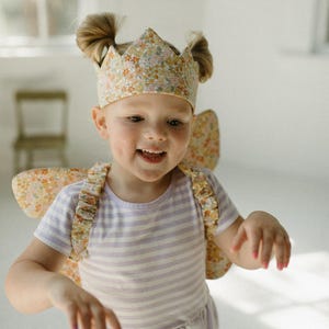 Birthday Crown - Dress Up Princess Crown - Pink Floral Crown- Play Crown for Toddlers- Play Crown for Girls- Fabric Crown-Gifts for Kids