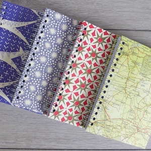 Hardcover Spiral Notebook A6 Squared Paper Handmade Pocket Notebook Journal Graph Paper Notebook