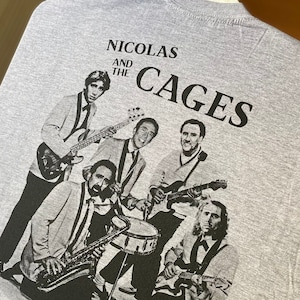 Nicolas Cage Band Shirt (hand printed original design // single color print)