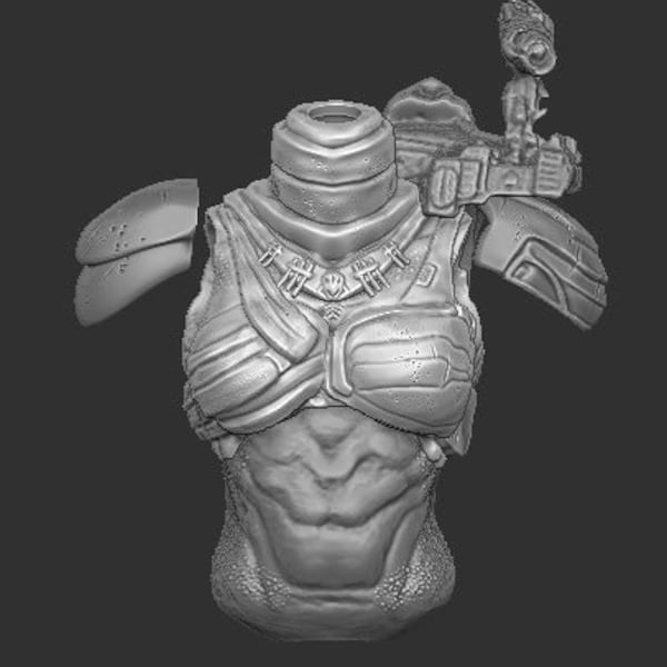 Armored Female Predator Torso
