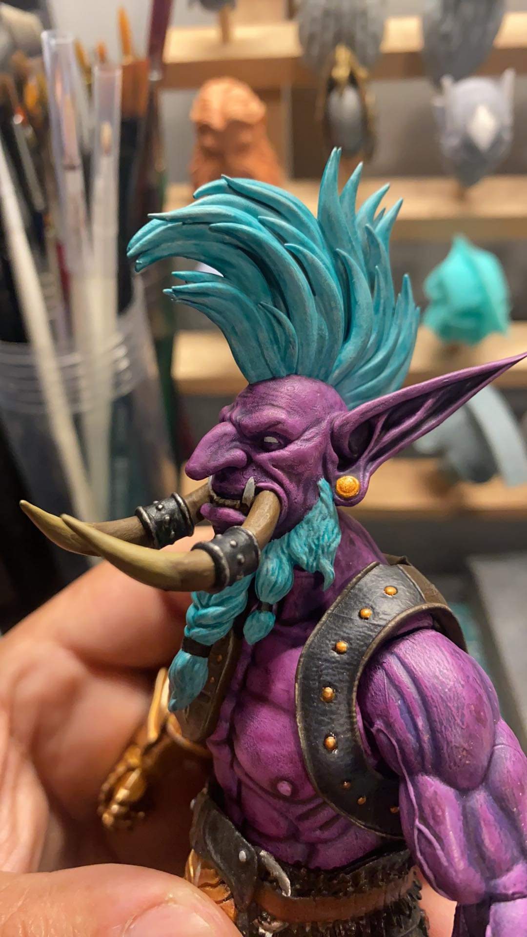 Mohawk Troll Head Unpainted