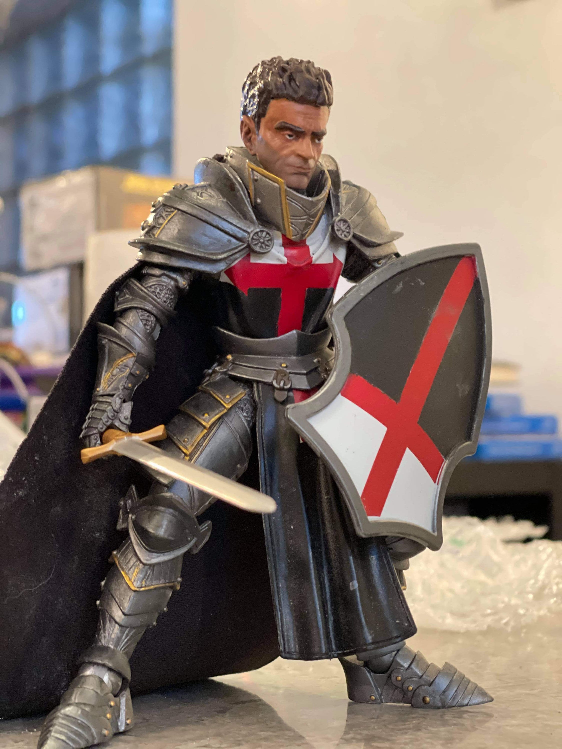 Custom Wired Cape For Mythic Legions Figures - Fits Gold Knight & 1.0 Body, 6" Scale
